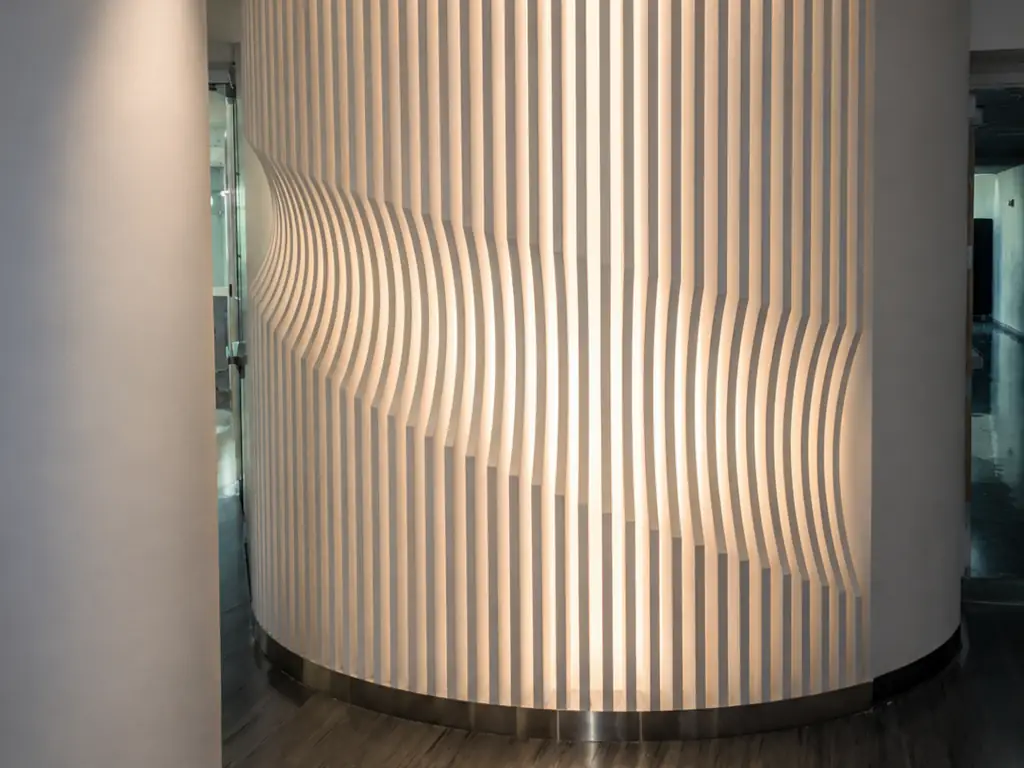 Reception Features fabricated by SolidSurface Designs